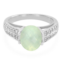 Prehnite Silver Ring