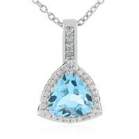 Sky Blue Topaz Silver Necklace