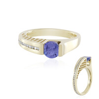 9K AAA Tanzanite Gold Ring (de Melo)