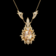 18K Namibian Cerussite Gold Necklace (de Melo)