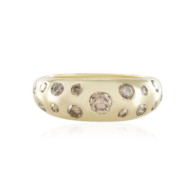 9K I2 Champagne Diamond Gold Ring (de Melo)