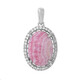 Rhodochrosite Silver Pendant