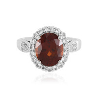 Hessonite Garnet Silver Ring