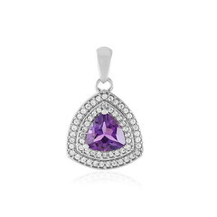 Siberian Amethyst Silver Pendant