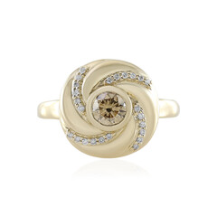 14K I2 Champagne Diamond Gold Ring (de Melo)