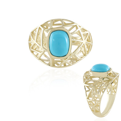 9K Sleeping Beauty Turquoise Gold Ring (Ornaments by de Melo)