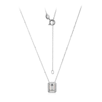 White Topaz Silver Necklace