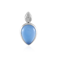 Blue Onyx Silver Pendant