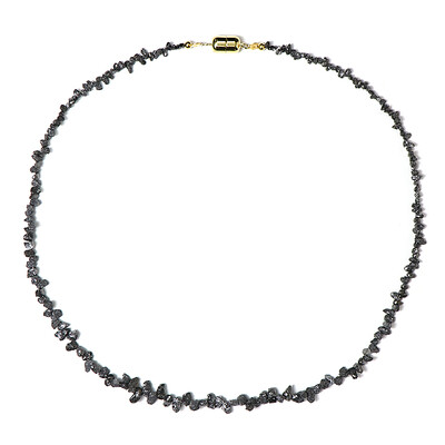 Black Diamond Silver Necklace