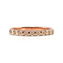 9K SI1 Argyle Rose De France Diamond Gold Ring