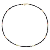 Black Spinel Silver Necklace