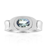 Blue-Green Tanzanite Silver Ring (Pallanova)