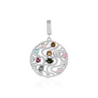 Fancy Tourmaline Silver Pendant