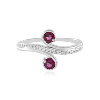 Magenta Garnet Silver Ring