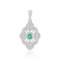 Russian Emerald Silver Pendant