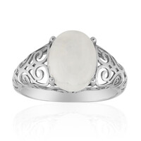 Rainbow Moonstone Silver Ring