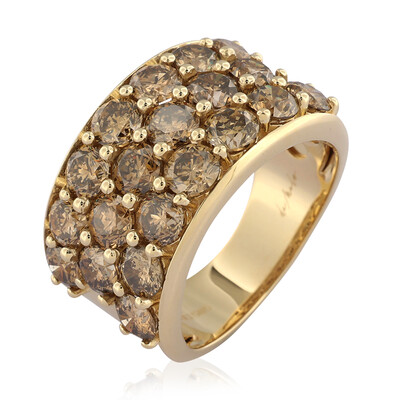 14K I2 Champagne Diamond Gold Ring (de Melo)