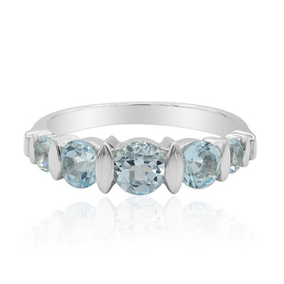 Sky Blue Topaz Silver Ring