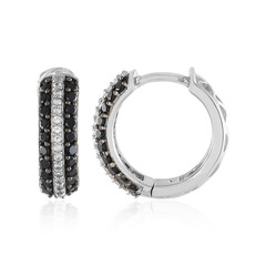 Black Spinel Silver Earrings