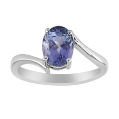 Unheated Tanzanite Silver Ring