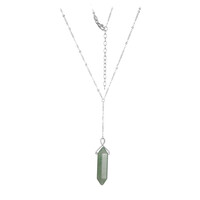 Green Aventurine Silver Necklace