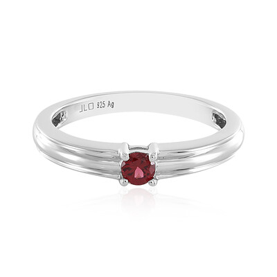 Noble Red Spinel Silver Ring