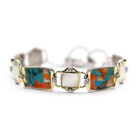 Multi Gem Silver Bracelet (Dallas Prince Designs)