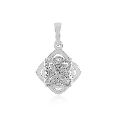 I2 (I) Diamond Silver Pendant