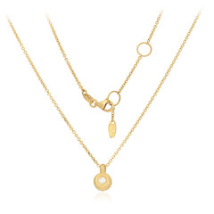 14K PK (I) Diamond Gold Necklace