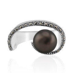 Tahitian Pearl Silver Ring (Annette classic)