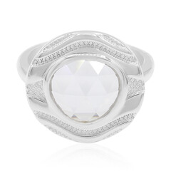 White Topaz Silver Ring