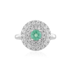 Colombian Emerald Silver Ring