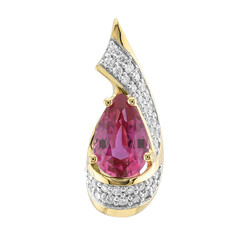 18K Pink Sapphire Gold Pendant (Rifkind 1894 Collection)