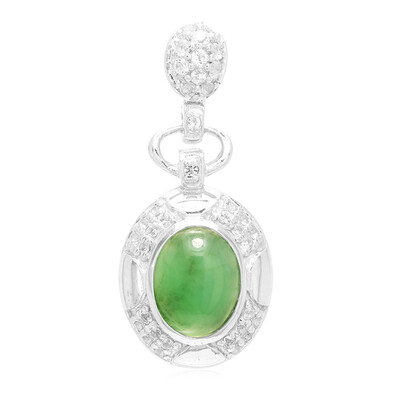 Imperial Chrysoprase Silver Pendant