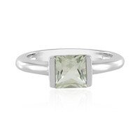 Green Amethyst Silver Ring