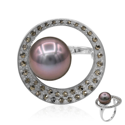 Tahitian Pearl Silver Ring (Annette classic)