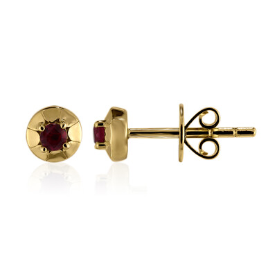 14K Red Beryl Gold Earrings