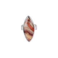 Lace Agate Silver Ring