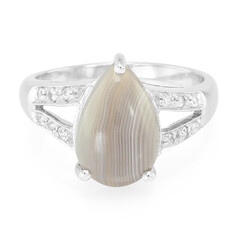 Botswana Agate Silver Ring