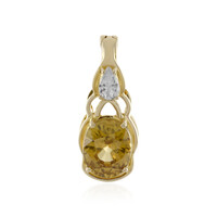 9K Yellow Zircon Gold Pendant