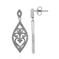 I2 (I) Diamond Silver Earrings