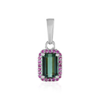 Benedito Green Tourmaline Silver Pendant