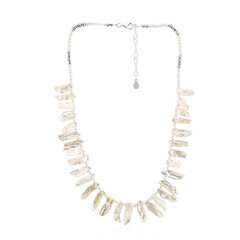 Keshi pearl Silver Necklace (TPC)