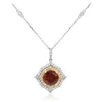 14K Brown Zircon Gold Necklace (CIRARI)