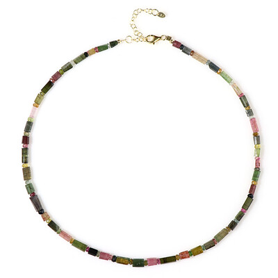 Fancy Tourmaline Silver Necklace