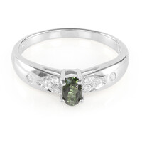 Cuprian Tourmaline Silver Ring