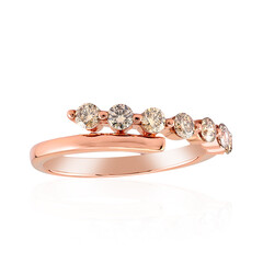 9K SI1 Argyle Rose De France Diamond Gold Ring