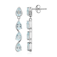 Sky Blue Topaz Silver Earrings