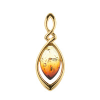 Sunrise Baltic Amber Silver Pendant