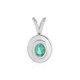 Russian Emerald Silver Pendant